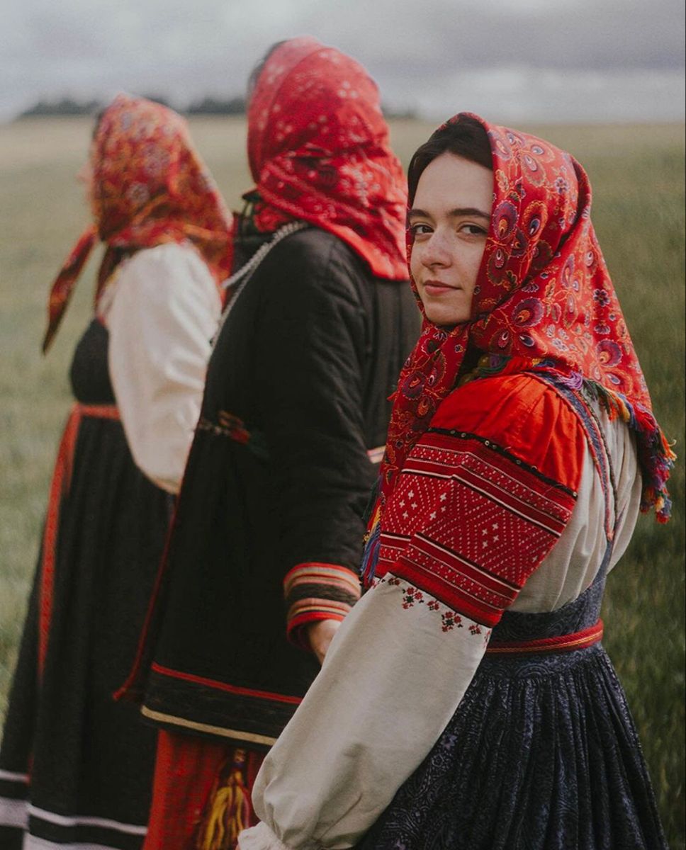 Women in Slavic costumes in Chandigarh