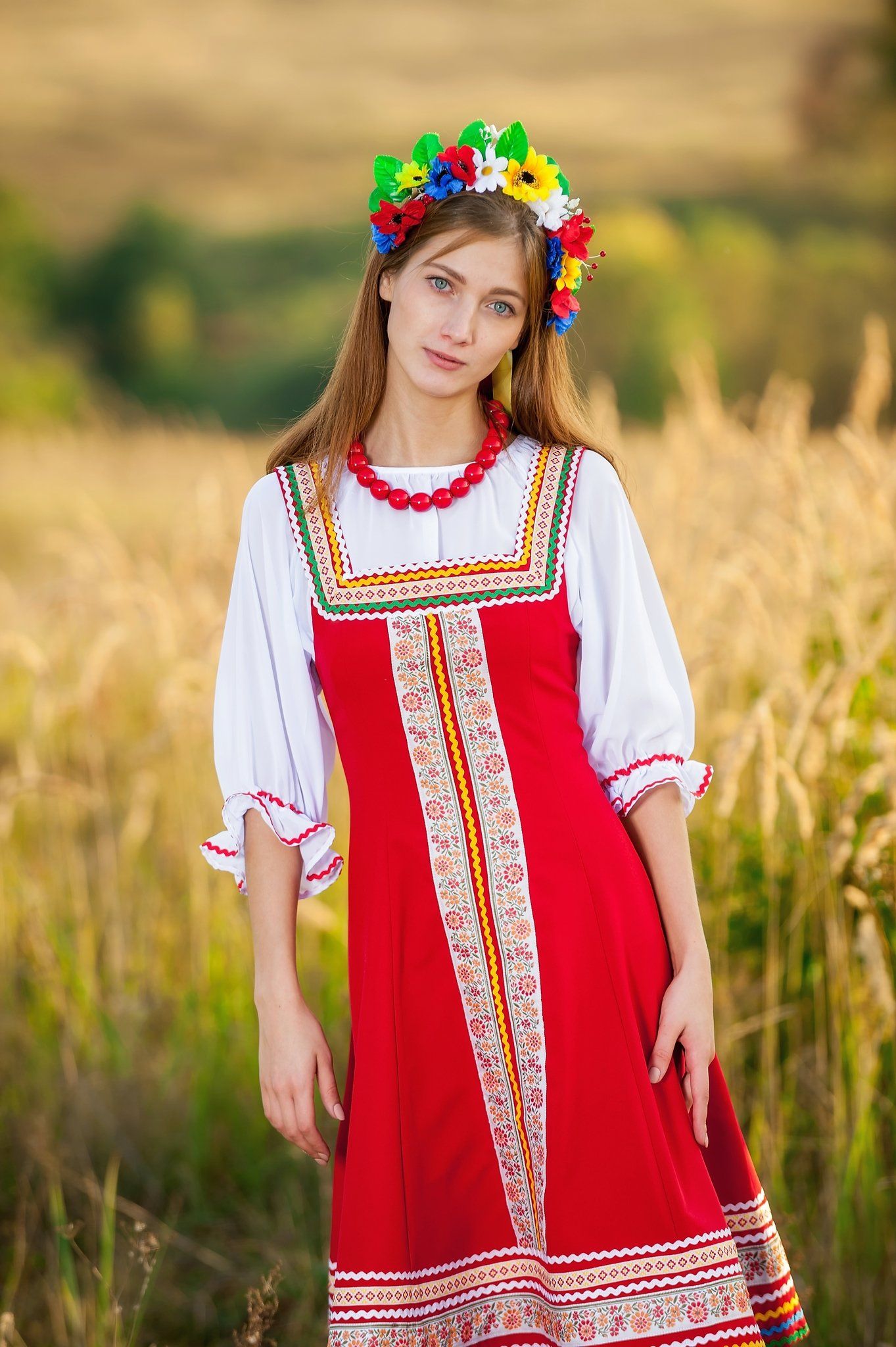 Women in Slavic costumes in Chandigarh